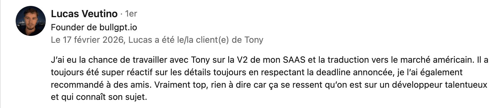 Témoignage client BullGPT